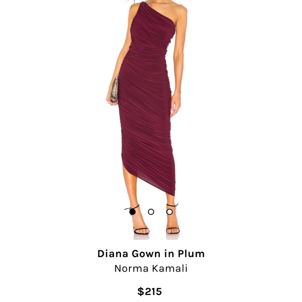 Revolve’s Plum asymmetrical Norma Kamali gown - medium